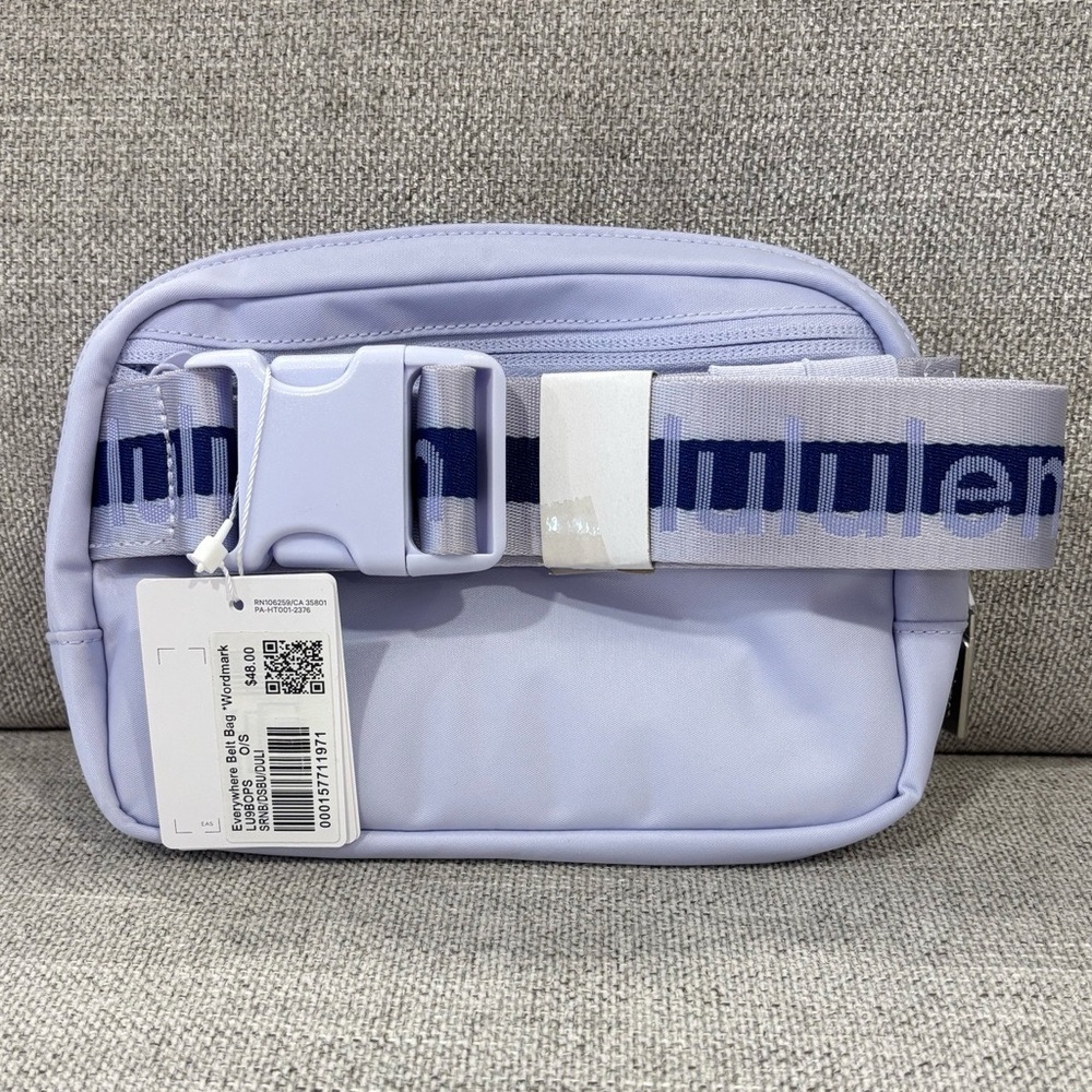 NWT Lululemon Everywhere Belt Bag Wordmark Serene Blue/Deep Sea Blue/Dusty Lilac - Picture 2 of 8